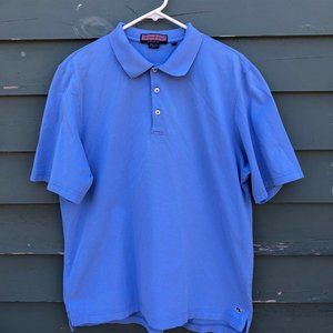 Vineyard Vines Men's Polo Shirt Whale Size M Blue 100% Mercerized Cotton